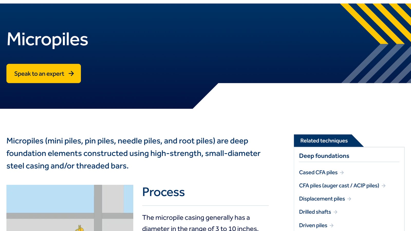 Client micropiles technique page, identifiers blurred
