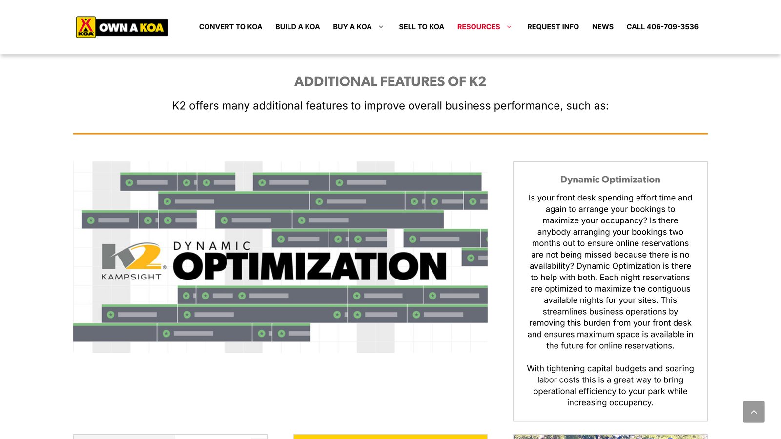 K2 additional features section