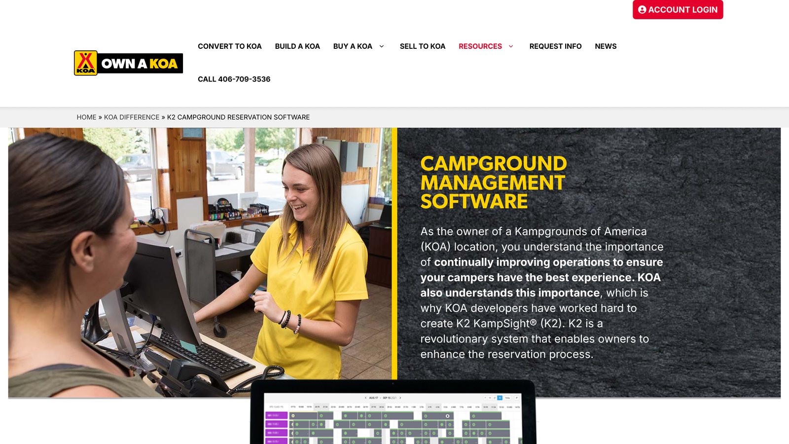 K2 product page on ownakoa.com
