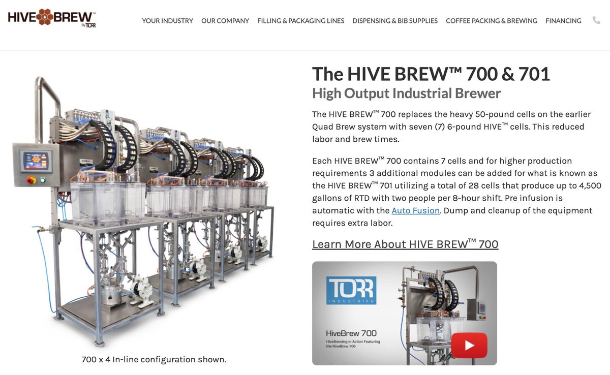 Hive Brew cold coffee